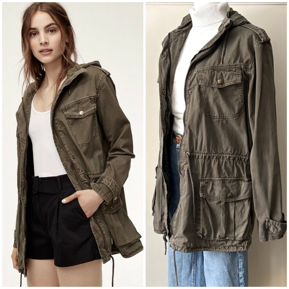 Aritzia Talula Trooper‎ Women’s Army Green Military Style Cotton Utility Jacket